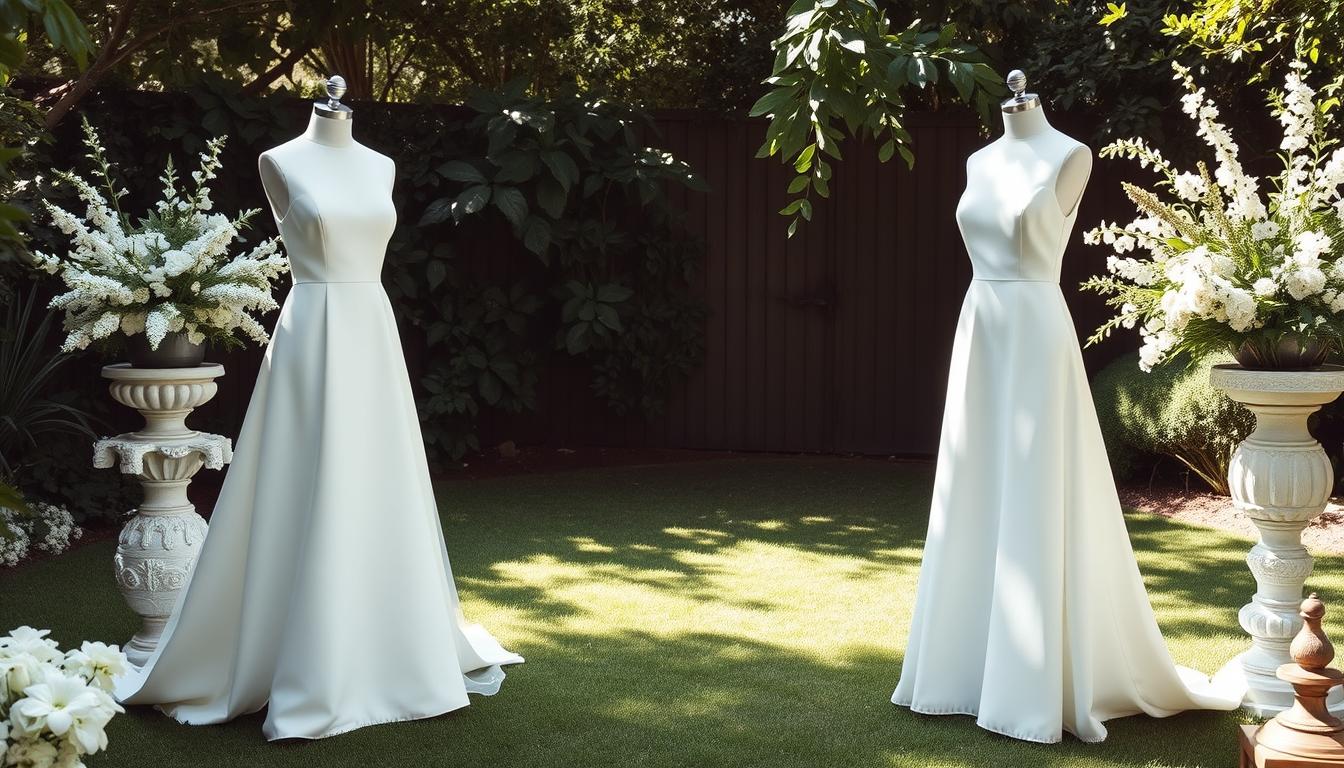 Clean-Line Wedding Gowns for Backyard Weddings