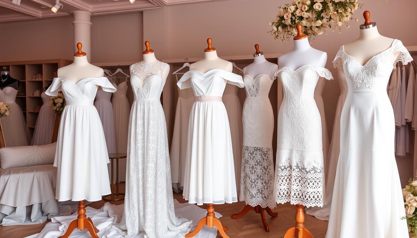Simple White Mini Dresses for Civil Ceremonies